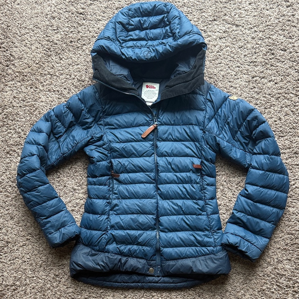 Fjällraven Women's Keb Touring down jacket, XS, two tone blue
